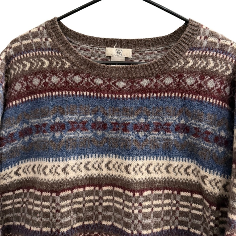 Vintage 90s WNB CASUALS Fair Isle Wool Sweater
Size XL - Picture 3 of 7